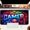 Flat Neon Skull Design Mouse Pad And Keyboard Pad Office Desk Accessories Alfombrillas Para Escritorio Tapis De Souris