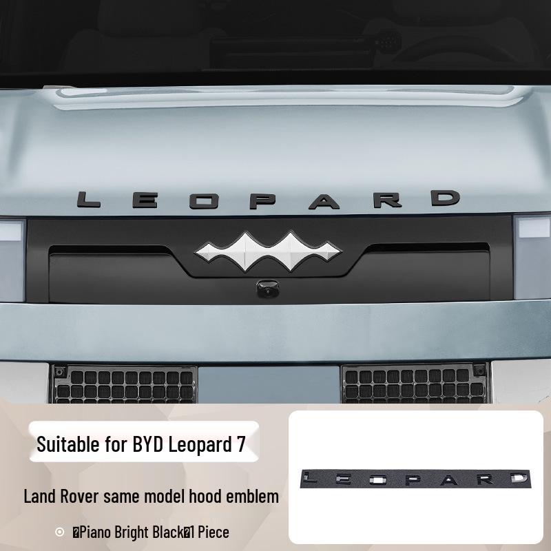 

Индивидуальный Черный Воин Значок на Капот для BYD Leopard Titanium 7 - Персонализированное Украшение-Наклейка на Автомобиль.