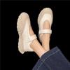 Summer New Velcro Breathable Versatile Casual Board Shoes Shallow Mouth Single Shoes Daily Temperament Mary Jane Shoes Women