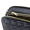 [Revetta] Crocodile Leather Long Wallet, Gold Python Lining, Men's Genuine Leather, Black, Single Piece Leather, Matte Finish [168crw-a]
