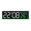 LED Digital Alarm Clock Temperature Week 2 Alarms Ambient Light Brightness Adjustment Bedside Electronic Table Clock USB Powered