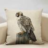 Lovely Animal Owl Cushion Cover 45x45cm Linen Pillow Case Sofa Pillowcase Suitable for All Kinds of Occasions Bar Decoration
