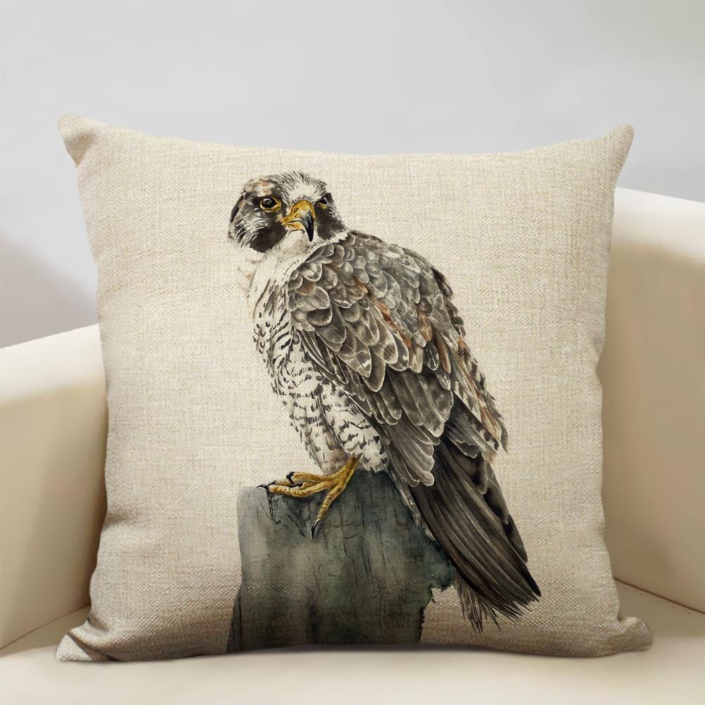 Lovely Animal Owl Cushion Cover 45x45cm Linen Pillow Case Sofa Pillowcase Suitable for All Kinds of Occasions Bar Decoration