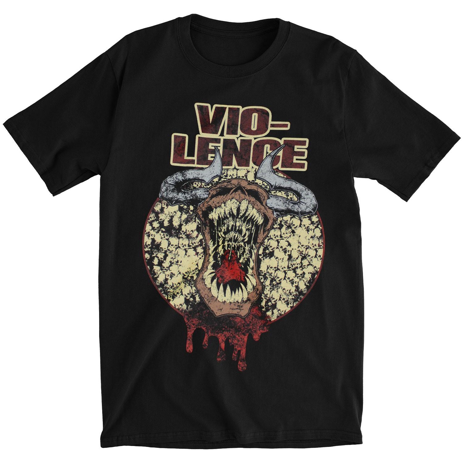 Men s Vio-Lence Face T-shirt Small Black 4XL