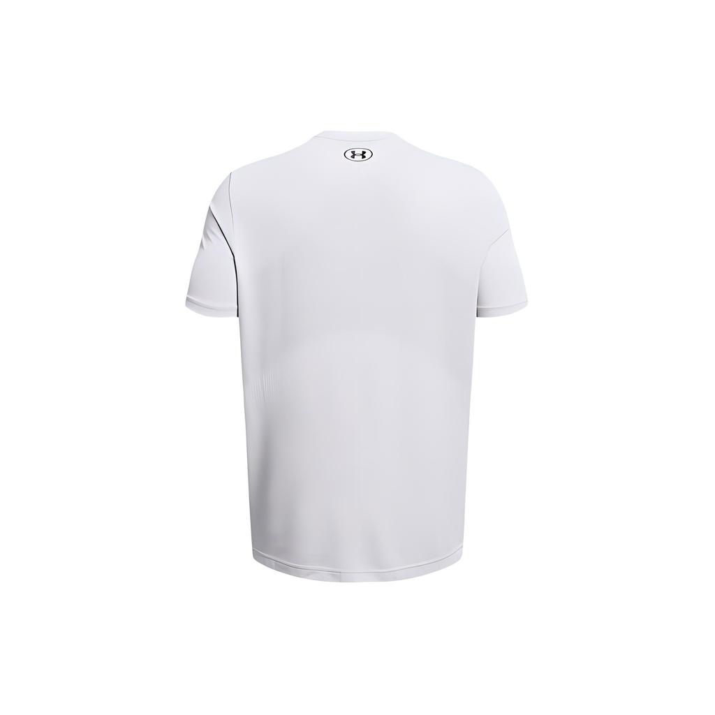 Under Armour UA Vanish Logo Print Crew Neck Short Sleeve T-Shirt Men Tops White 1382801-100