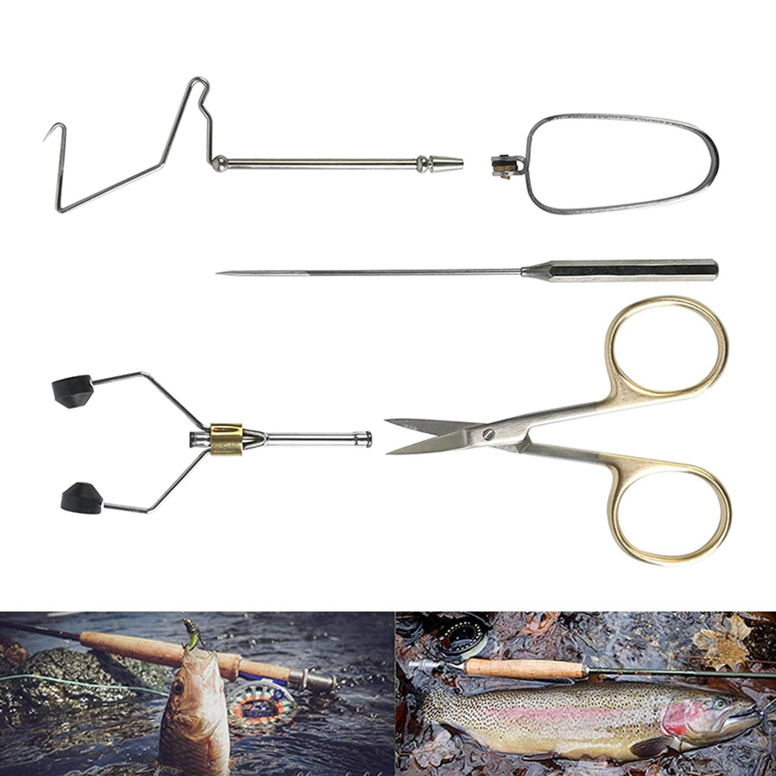 

5 шт. полезные инструменты для вязания мух, набор материалов, шпулька, плоскогубцы, ножницы, финишер, дубляж,