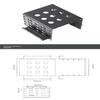 4 Bay 2.5 Inch To 3.5 Inch Ssd Hard Drive Enclosure Caddy Chassis Internal Mounting Adapter Bracket Aluminum Alloy Tray Holder