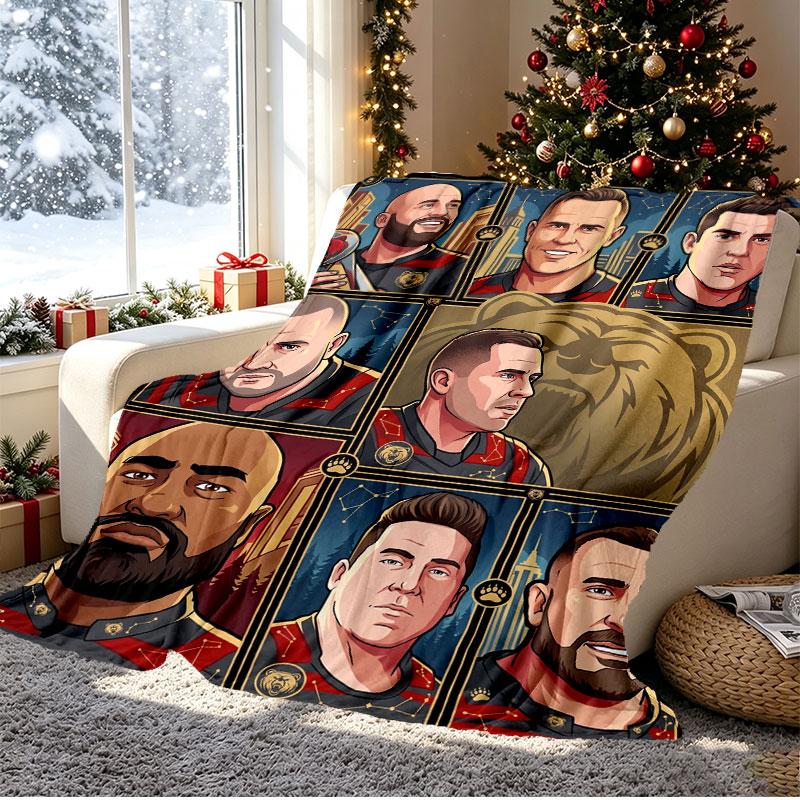 North Sydney Bears Pattern Blanket for Home Decoration, Bed, Sofa, Car Travel, Camping, Suitable for All Seasons, Birthday Christmas Gift