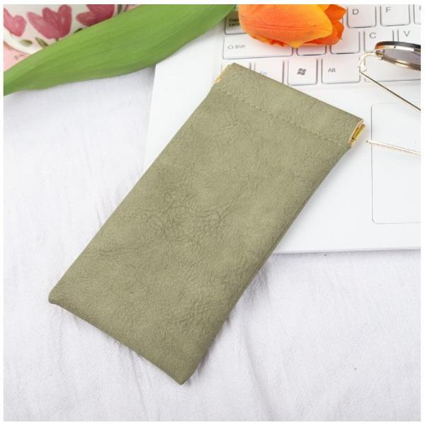 Fashion Pu Leather Sunglasses Bags Portable Soft Coins Lipsticks Storage Case Pouch High-Grade Waterproof Eyewear Mini Bag