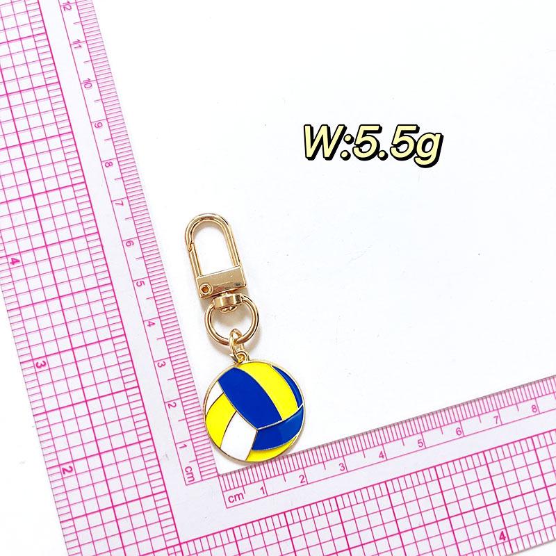 Zinc Alloy Sports Keychain: Basketball, Football, Baseball, Volleyball Pendants