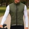 WOSAWE Autumn Winter Men Cycling Vest Windproof Thermal Fleece Reflective Sleeveless Warm Coat Road Bicycle Gilet
