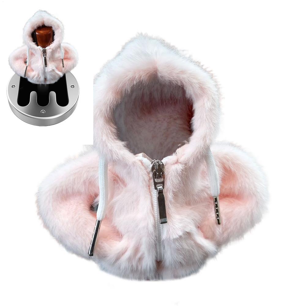 

Shift Knob Cover Decorative Car Shifter Hoodie Car Shift Hoodie Cover Beautiful Car Gear Lever Hoodie Gear Shifter Cover For рожевий