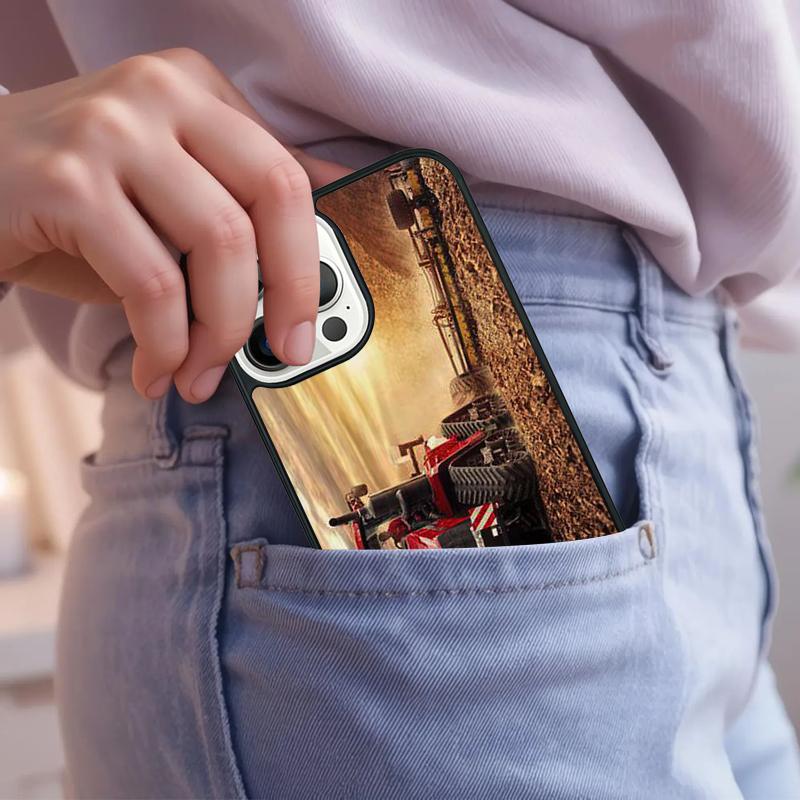 Farm Vehicle Tractor Phone Case For iPhone 17 Air 15 16e 14 13 Pro Max Coque 12 11 Pro Max PLUS cover