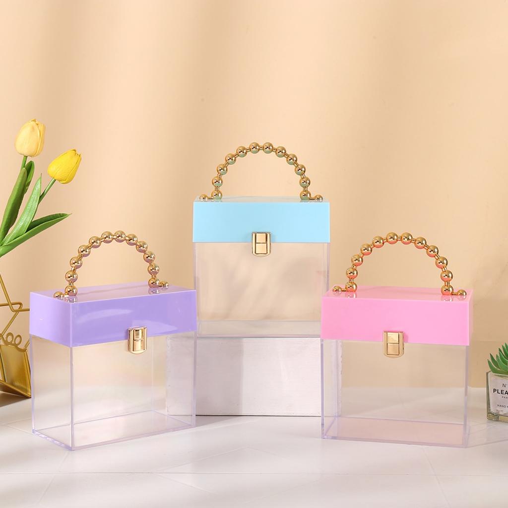 Clear Acrylic Plastic Jewelry Box Storage Box Cube Containers with Lids for Candy Pill and Tiny Jewelry and Chocolates Acrylic Candy Boxes