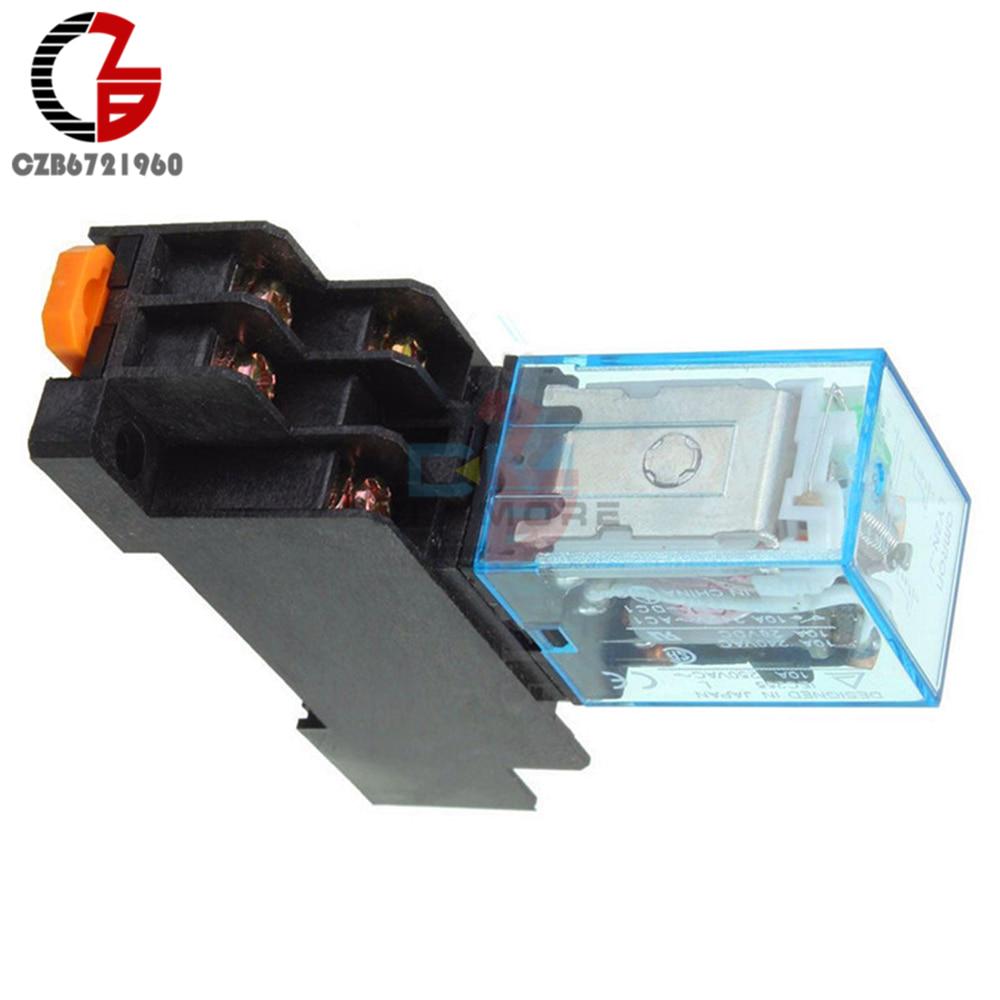 LY2NJ Miniature Relay DPDT 8 Pins 10A HH62P JQX-13F With PTF08A Socket