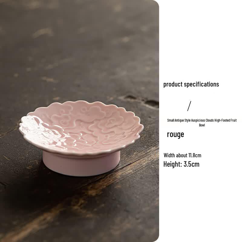 Zen Ceramic High-Footed Snack & Dessert Plate