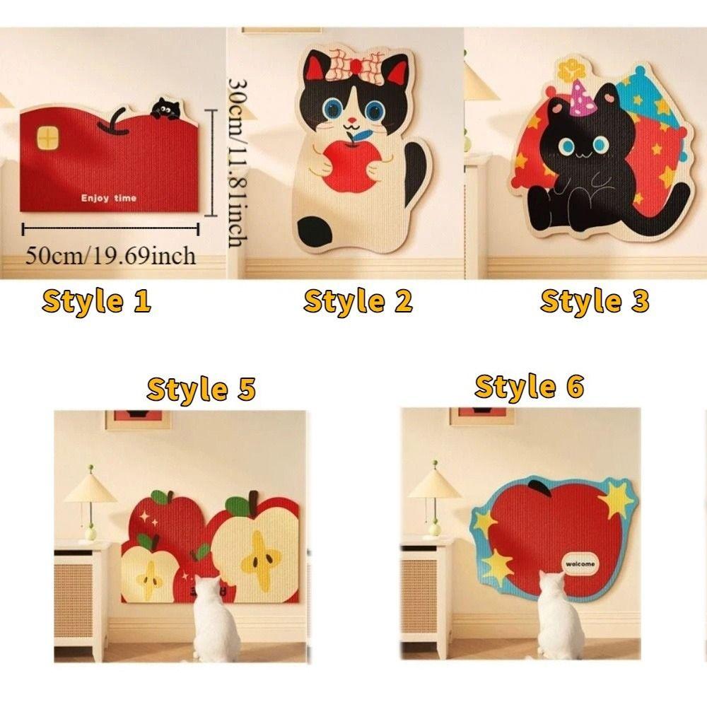 Felt Cat Scratcher Cartoon Scratching Pad Self-adhesive Cat Scratch Sticker  for Couch Walls