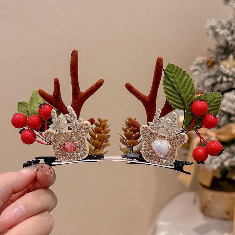 Children's Christmas Reindeer Headband - Cute Holiday Hair Accessory for Photos