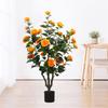 3 28 Feet Camellia Artificial Plants Planter Realistic Faux Floral Plant Blooming