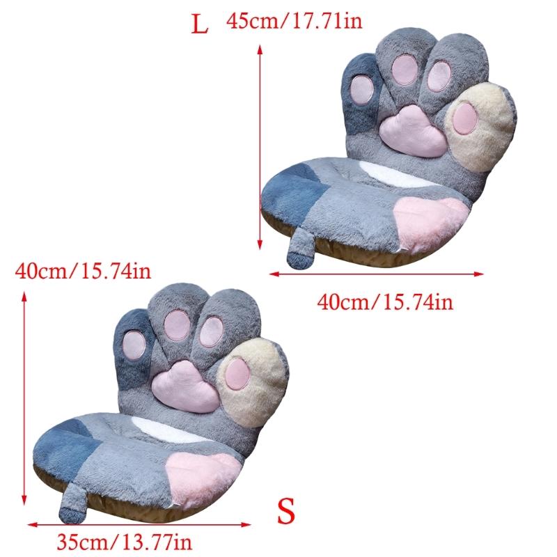 Seat Cushion Furry Feline Hand Pillow Multifunctional Floor Cushion With Friendly Filling Chair Cushion