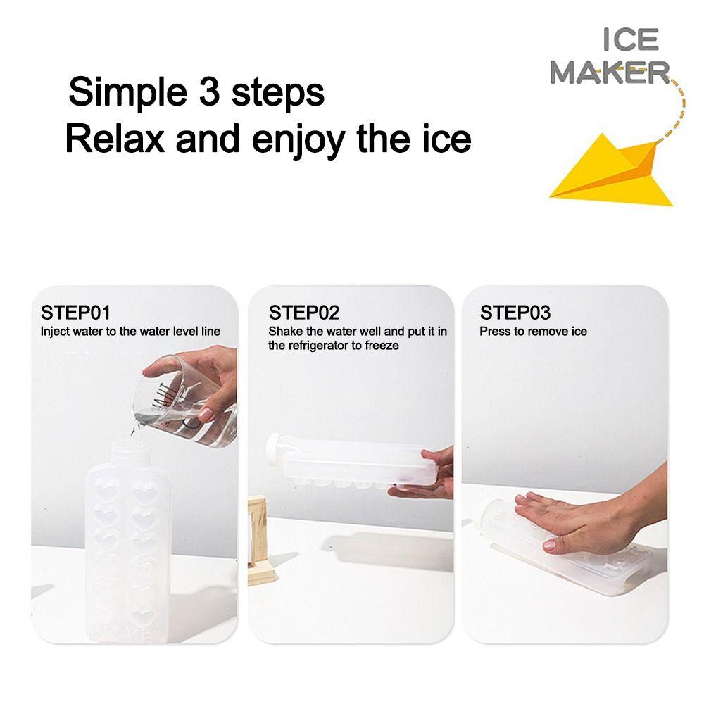 Multifunktionale Eiswürfelform Herz-Eiswürfelbox Neue Press-Eiswürfelform