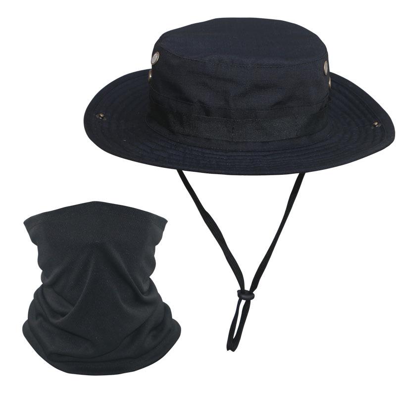 Camouflage Tactical Bucket Hat Set - Outdoor Fishing & Sun Protection Breathable Hat for Men