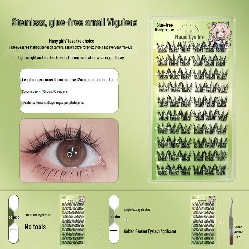 

Станция Волшебный Глаз Клейкие Накладные Ресницы Кошачий Глаз - Плотные Натуральные Кисточки Любимые для Начинающих Single Box Lashes Without Tools