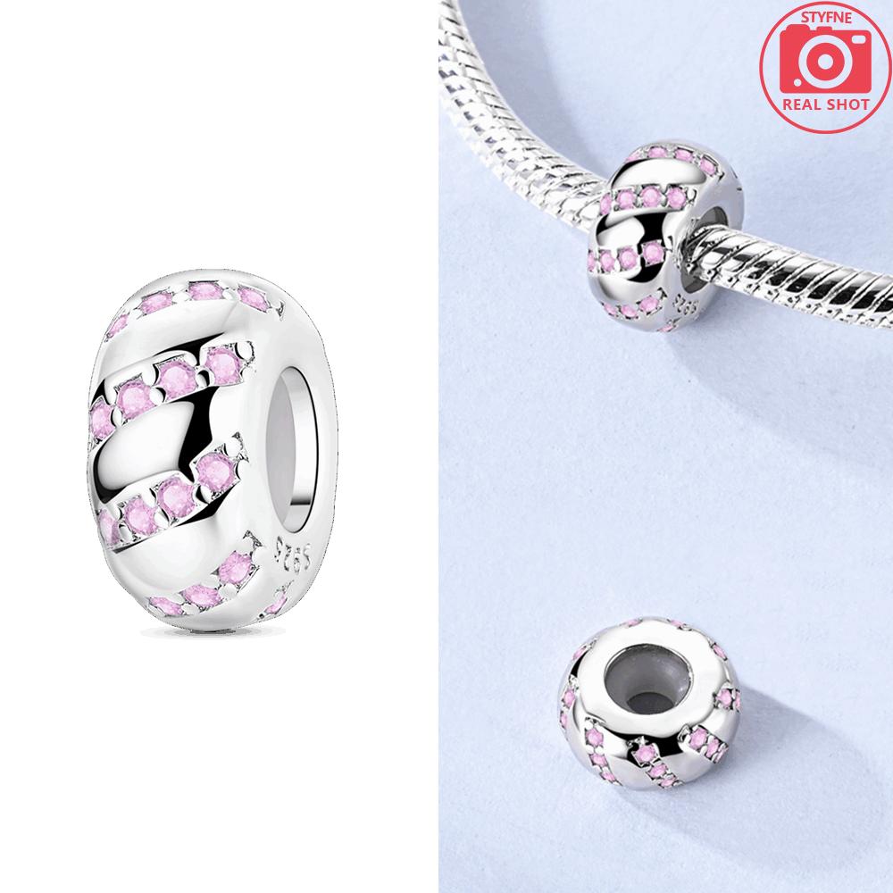 Original Pink Zirconcopper Cat Dog Butterfly Flower Gold Fixed Button Bead Fit Bracelet Women Fine Gift Jewelry Accessory