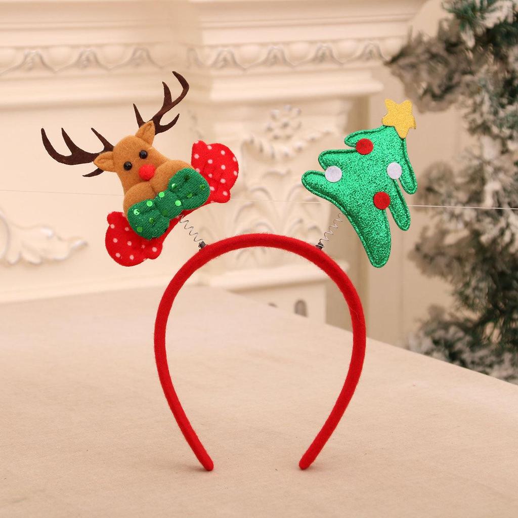 Individually Packaged Cartoon Christmas Headbands: Festive Decorations and Party Gifts with Antlers.