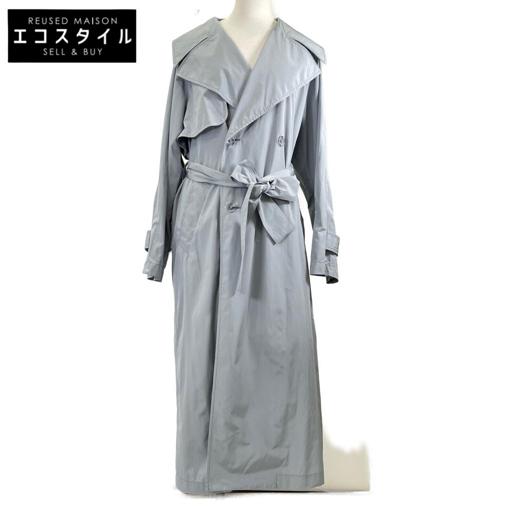 MACPHEE Light Blue Cotton Polyester Weather Trench Coat Coat 36 Light blueUsed