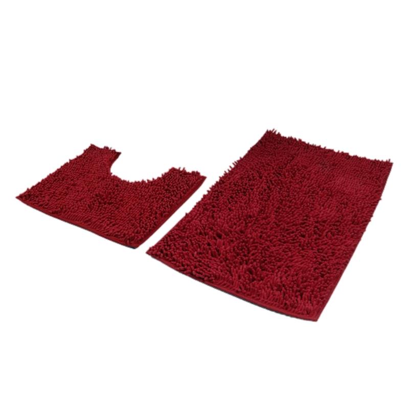 Bathroom Rugs Chenilles Bath Mats Set of 2 Nonslip Bath Mats Super Absorbent UShaped Carpets Decoration Machine Wash