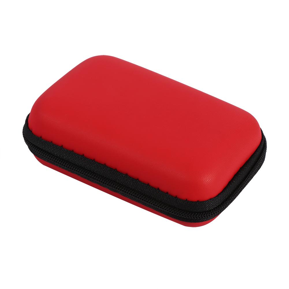 Storage Bag Gadgets   Portable Case For Earphone U Disk Data Cable Hot (Red)