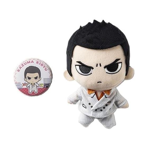 Kazuma Kiryu Plush Toy & Can Badge Set Yakuza 0 Official Goods