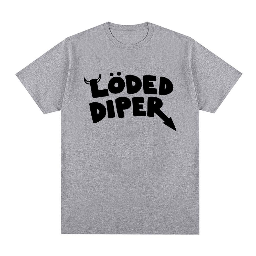 LODED DIPER DIARY OF A WIMP KID T Shirt Male Brand Tee Shirt Men Summer Cotton Short Sleeve Oversized T Shirts Harajuku Couples