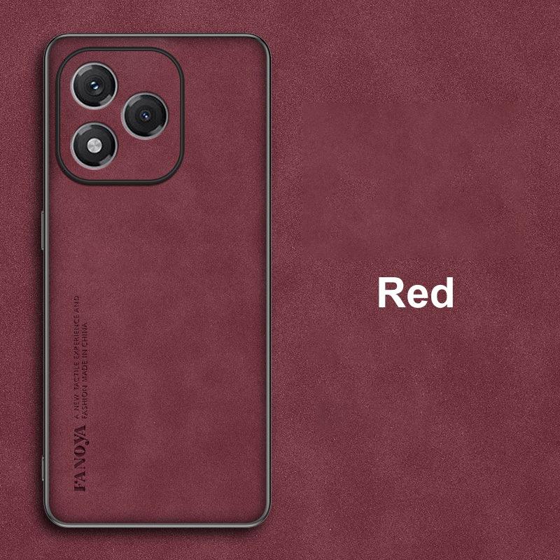 

Чехол для Honor 400 Lite 5G Роскошный чехол для телефона из ПУ кожи для Honor400 Lite Задняя крышка Матовый силиконовый Ударопрочный Полная защита For Honor 400 Lite красный