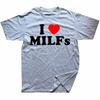 Funny I Love MILFs Trička srdce Grafika Streetwear Krátký rukáv Dárky k narozeninám Tričko v letním stylu Pánské letní tričko