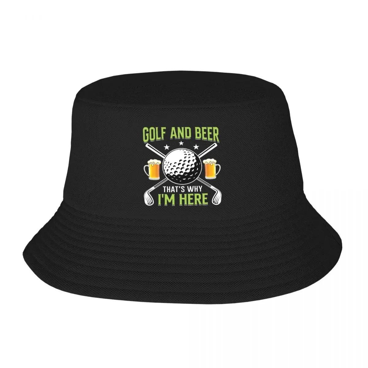 

Custom Golf And Beer Bucket Hat Unisex WomenOutdoor Sun Summer Camping Fishing Cap