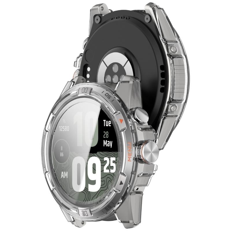 PC Full Coverage Smartwatch Integrated Tempered Glass Screen Protector Defense Hard Sleeve Case Guard Suitable for Watch