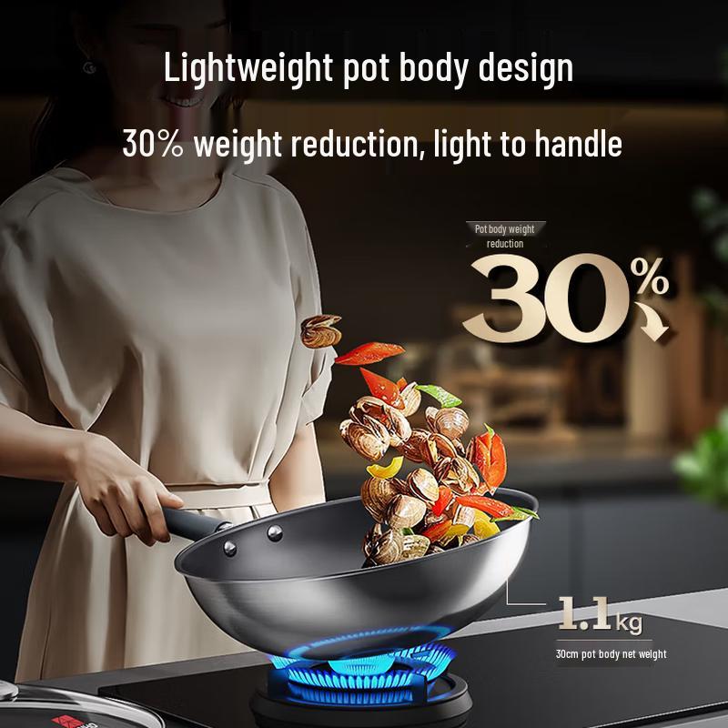 Sanhe 32cm Zero-Coating Titanium Steel Wok