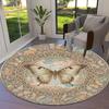 Butterfly Gorgeous Round Area Rug,Carpet Rug for Living Room Bedroom Sofa Playroom Decor,Non-slip Floor Mat85