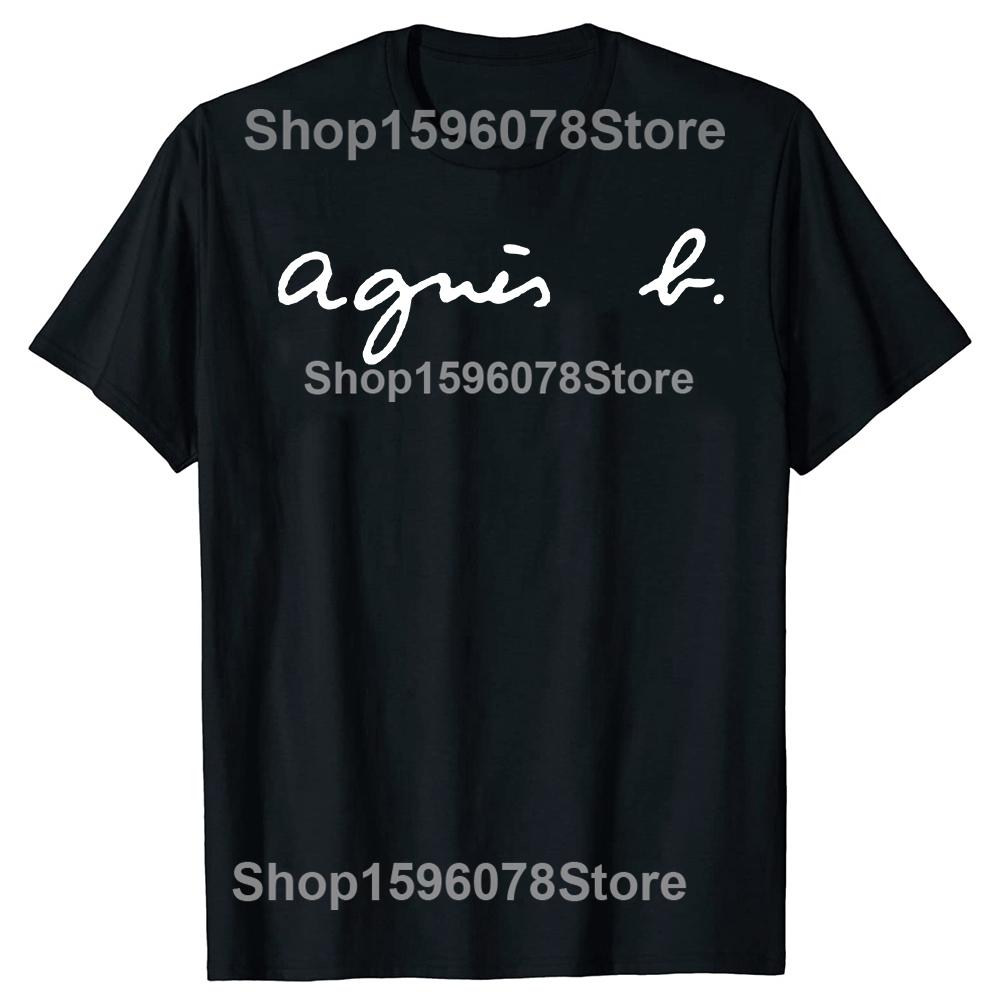 2026 Summer Fashion Street New French Agn Classic Letter Print Graphic T-shirts for Both Women High-quality Streetwear Unisex