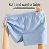 Men's Cotton Breathable Striped Boxer Shorts - Loose Fit, Plus Size Sports Underwear