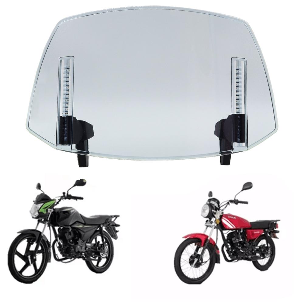 Motorcycle Windshield Extension Windscreen Deflector Adjustable Clip-on Windshield Universal for Most Motorcycle