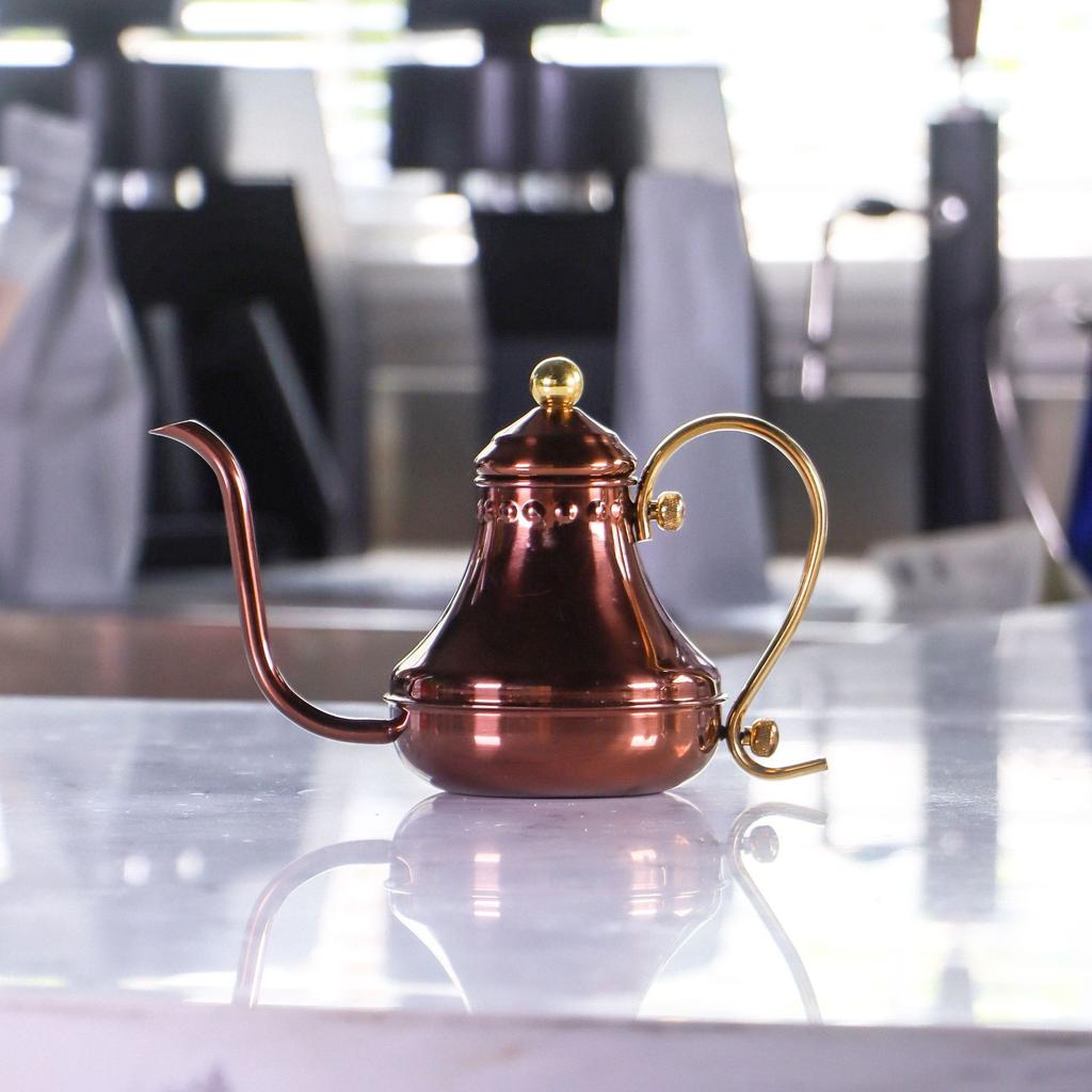 Bronze Court Hand Pouring Coffee Pot Hand Made Coffee Maker Narrow-Mouth Pot Narrow Mouth Pot450CC650C 900CC