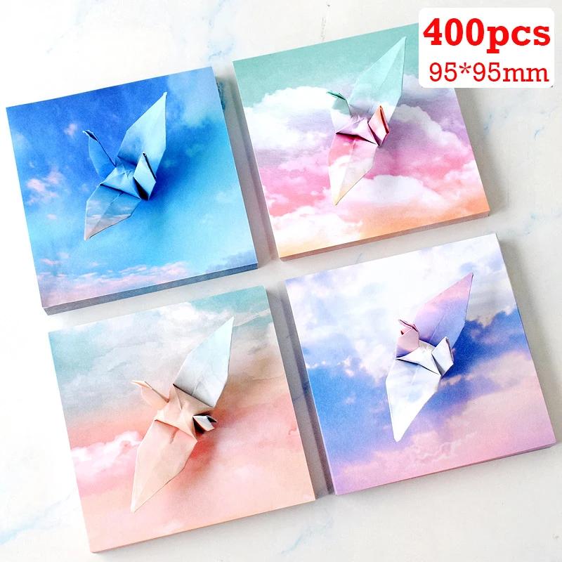 400pcs Colorful Starry Sky Origami Paper Square Galaxy Outer Space Folded Paper Children DIY Handmade Origami Gift Decorations