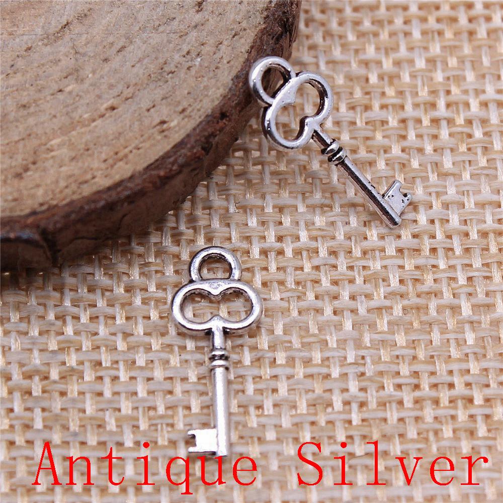 Classic Key Shaped Charms Pendant For Bracelet Necklace Jewelry Making Craft Findings