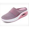 Large size without heel and one pedal, women's lazy thick-soled air cushion hollow mesh casual bag head half drag women's shoes