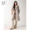 JUZUI Women's Elegant Hooded Goose Down Padded Jacket