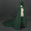 Women's Vintage Halloween Hooded Cloak - Vampire Bride Cape (Black, Red, White)