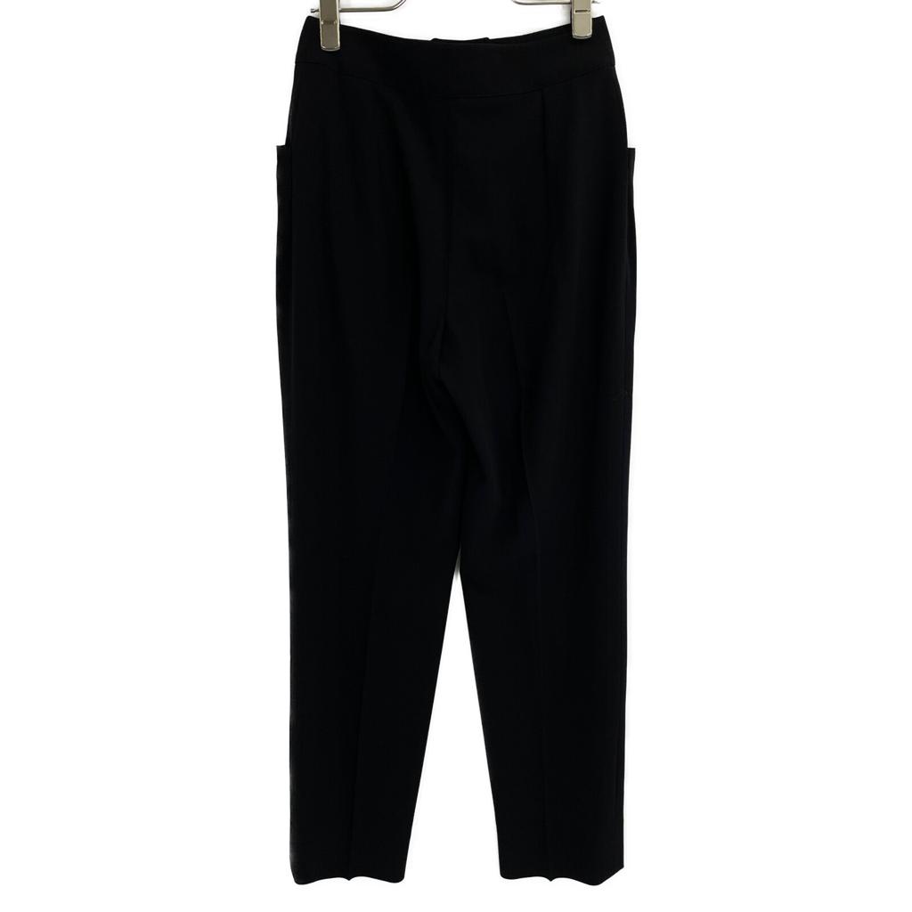Hermes Black Wool Blend Center Pressed Straight Slacks Bottoms 38 blackUsed
